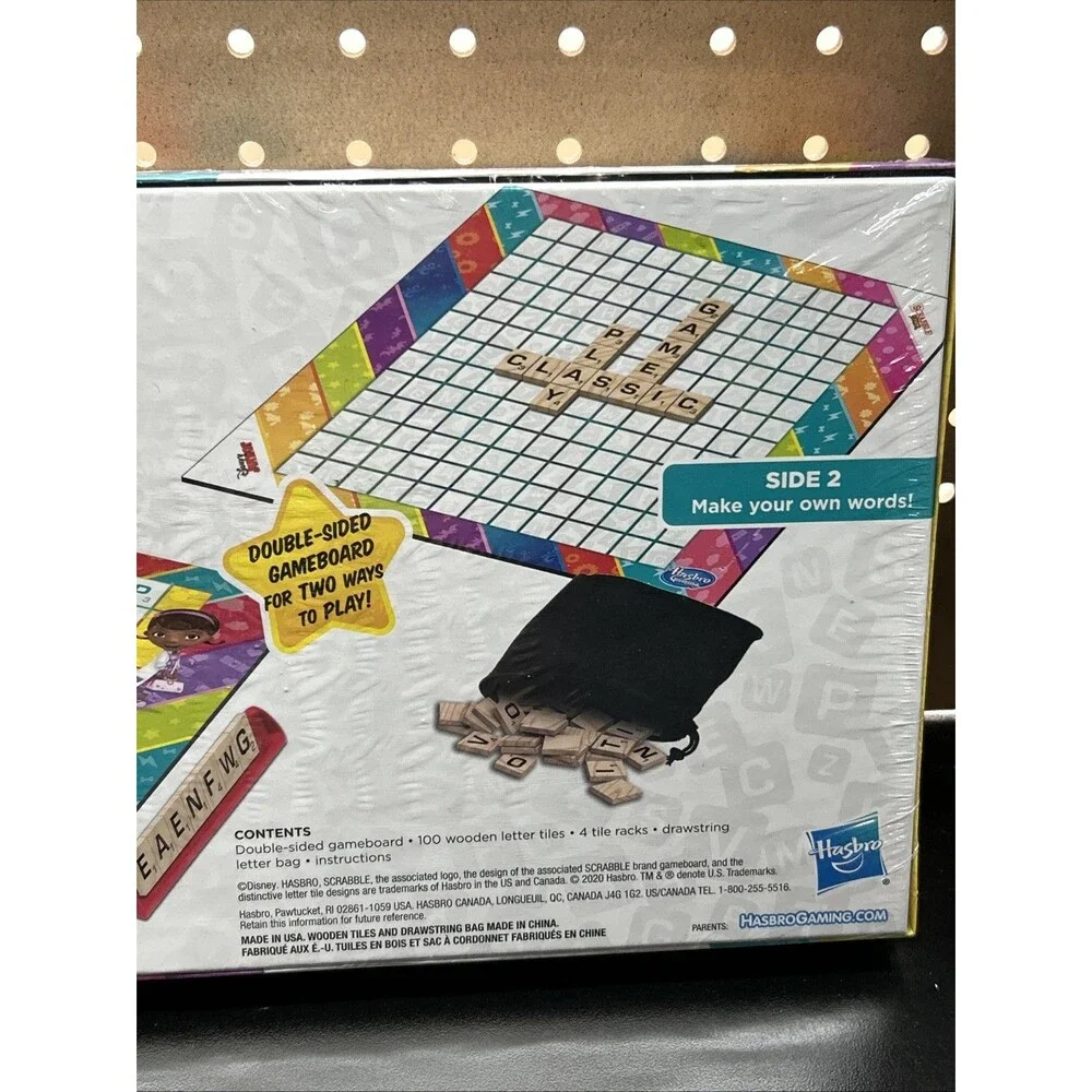 Scrabble Junior Disney Junior Crossword Game - Double Sided Board - NEW SEALED